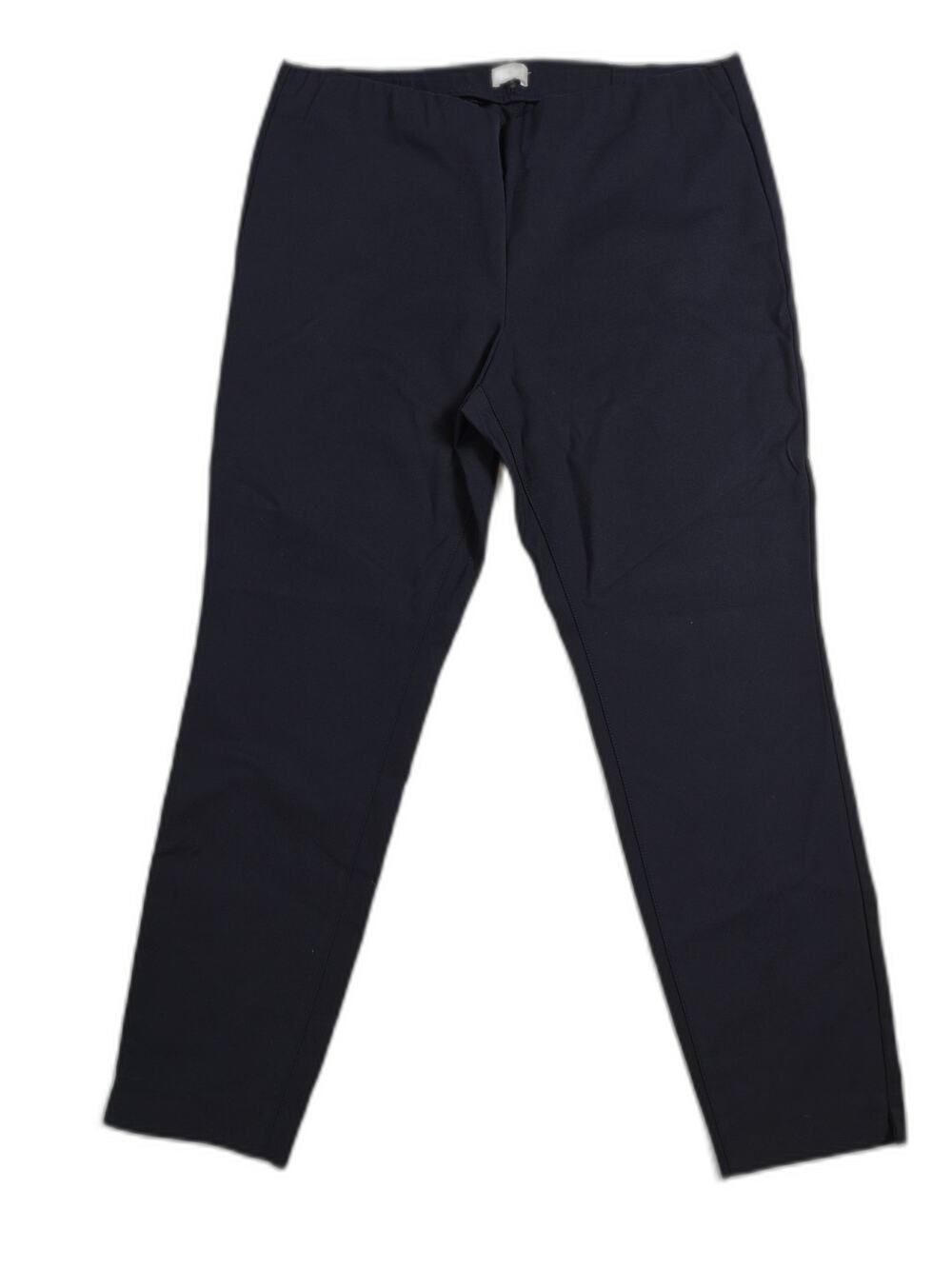 Women Ecru Straight Leg Pants Navy Size 14